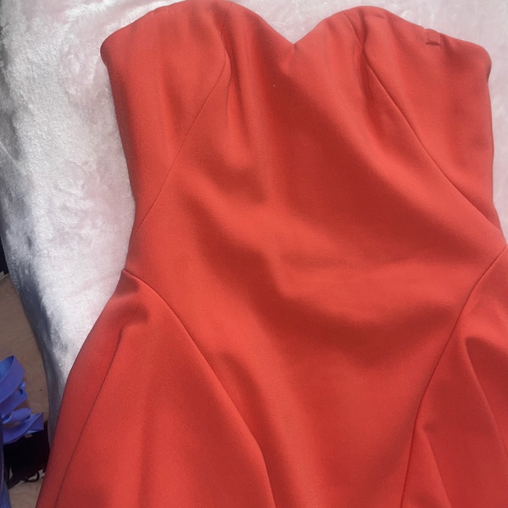Coral strapless dress size 10